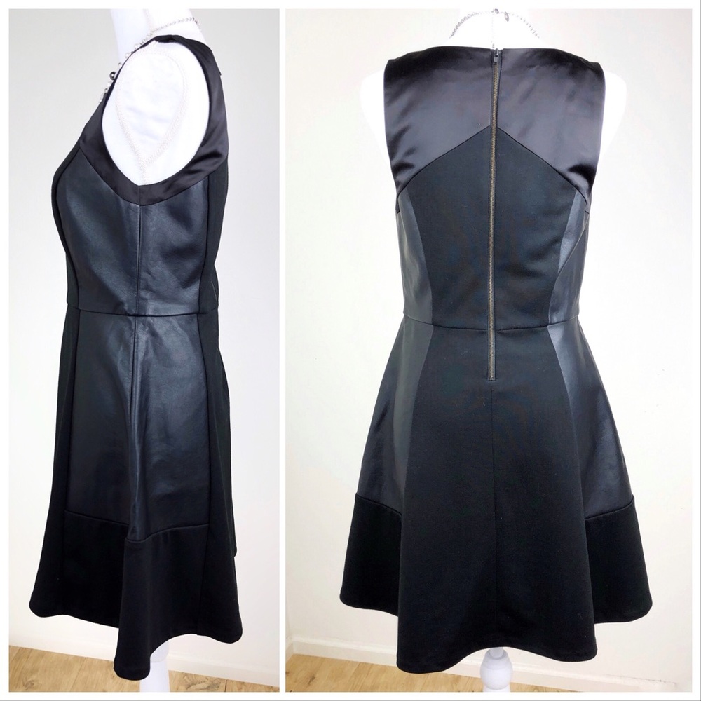 The Limited Vegan Leathr Satin Fit & Flare Dress - Picture 2 of 8